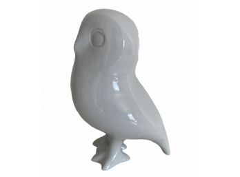 10' Tall White Porcelain MCM Owl Figurine Made By Royal Dux