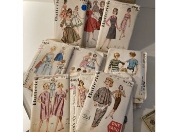 18 Vintage Sewing Patterns 1950s-1960s