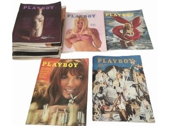 Lot Of 11 Vintage Playboy Magazines 1968-1972