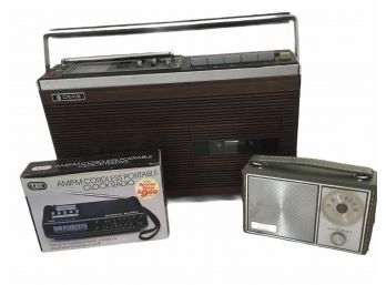 Transistor Radios, Radio Tape Deck &  Cordless Pocket Radio