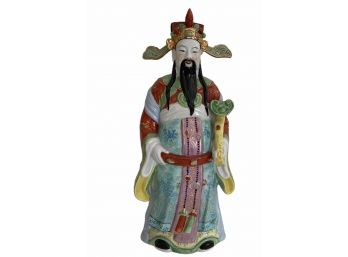 Tall Old Chinese Porcelain Immortals Figurine C