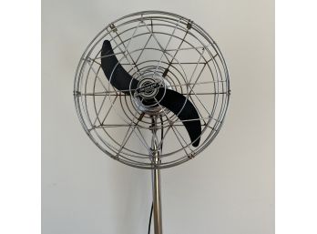 WOW! Vintage Tall Industrial Chrome Floor Fan Made By Fresh'nd -Aire