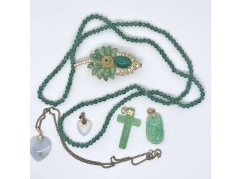 Jade & Gold Jewelry Collection - Five Pieces