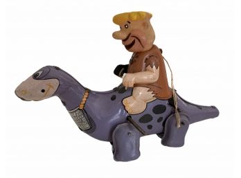 Vintage MARX TOYS Flintstones Tin Walker - Barney On Dino