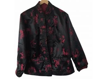 Reversible Chinese Silky Jacket Wonderful Vintage Shape!