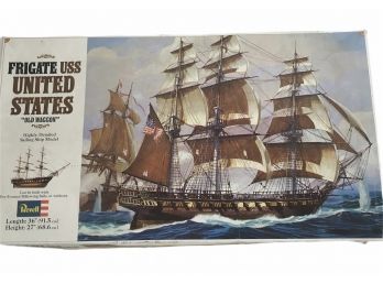 Vintage 1976  Revell Frigate USS  'Old Wagon' Sailing Ship Large Scale Model