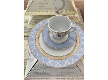 Set Of Seven - New In Box - Enchanted Garden Porcelain Dinnerware