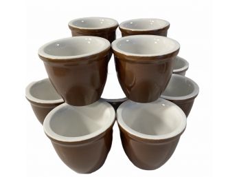 12 Vintage Hall Brown Ramekins Or  Chinese Teacups