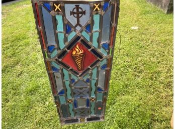 Antique Leaded Glass Panel