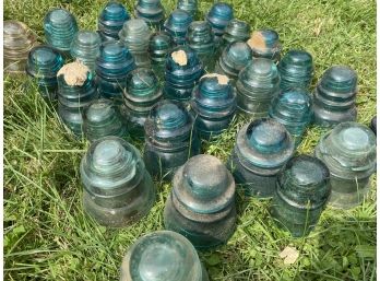 Glass Insulator Lot #5 (33 Pieces)