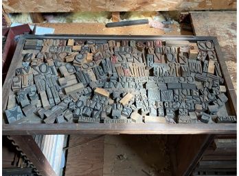 Great Lot Of Wood Block Type, #12