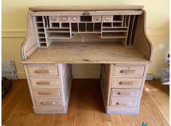 Antique Oak Roll Top Desk