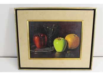 Fruit Still Life Oil Painting Signed