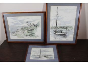 Kevin Tyler Hand Signed Watercolor Print Lot