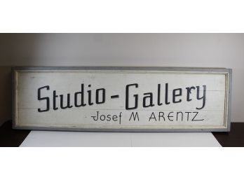 Original Store Front Gallery Sign Of A Renowned Painter