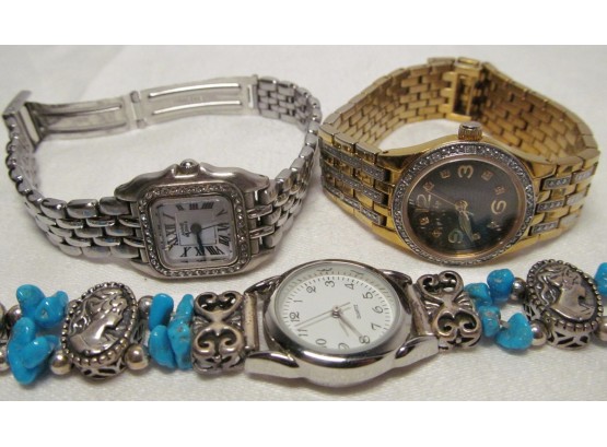 Three Ladies Watches With New Batteries