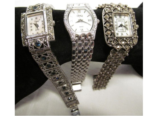 Three Victorian Style Ladies Watches With New Batteries