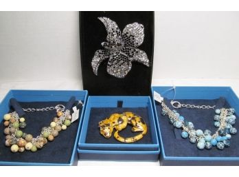 Brooch And Bracelet Jewelry Lot New In Boxes