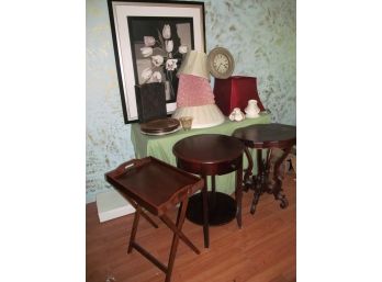 Tables, Lamp Shades, Plate Chargers, And More