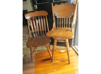 Two Oak Chairs