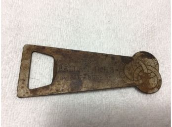 Vintage Can Opener With Advertisement