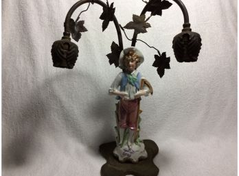 Very Old Porcelain Lady Lamp