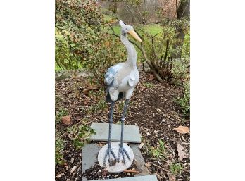 Crane Garden Statue