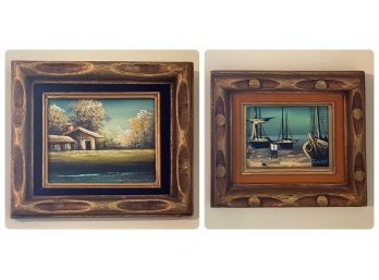 Pair Of Beautifully Framed Vintage Paintings