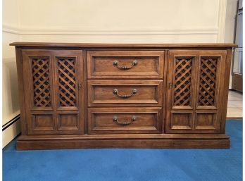 Drexel Furnture Solid Wood Latticed Buffet