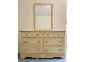 Vintage Ethan Allen Dresser And Mirror