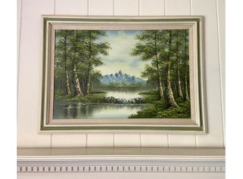 Vintage Artist Signed Landscape Painting