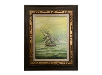 Artist Signed Naval Painting