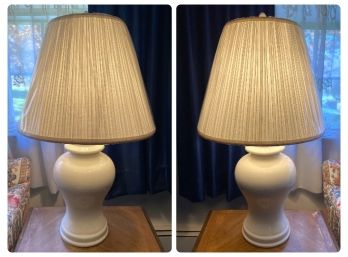 Pair Of Lacquered Table Lamps