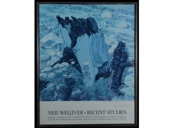 NEIL WELLIVER (1929-2005) 'Recent Studies' SIGNED EXHIBITION POSTER