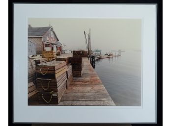 TERRELL LESTER (B. 1948) 'Dock In Fog Stonington Maine'