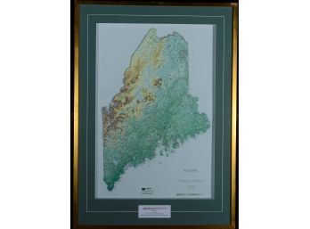 1994 RAISED RELIEF / THREE-DIMENSIONAL MAP OF MAINE