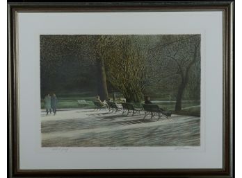 HAROLD ALTMAN (1924-2003) 'Benches 1983' Signed Artist Proof