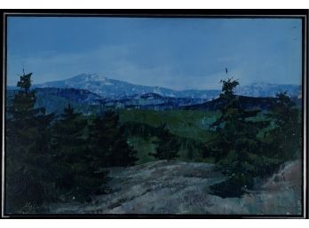 JAMES WILLIAM HOLMBOM (B. 1926) ' Maine Landscape'
