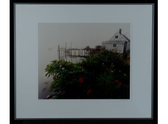 TERRELL S. LESTER (b. 1948) 'Rugosa Roses & Dock, Stonington, Maine'