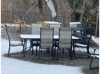 OUtdoor Poatio Table And Six Chairs