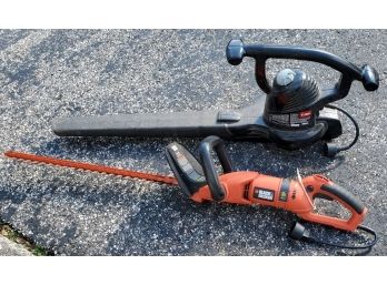 Toro Leaf Blower & Black & Decker Hedge Trimmer