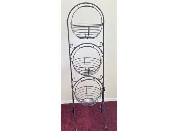 Three Tier Wrought Iron Stand