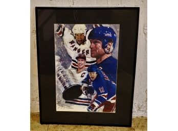 Signed Rangers Stanley Cup Poster