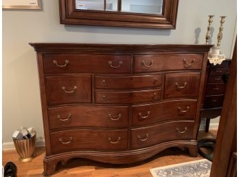 Thomasville Tall Serpentine Front Banded Dresser