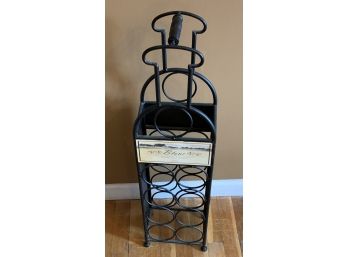 Contemporary Wrought Iron Standing Wine Rack