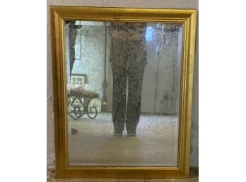 Beveled Gilt Frame Mirror