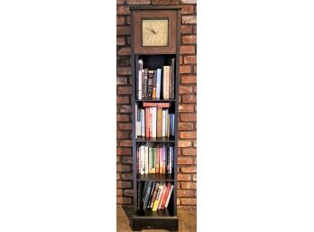 Slim Clock Top Bookcase