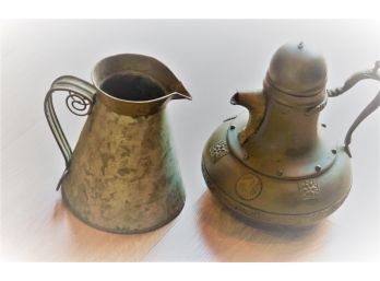 Copper Teapot & Interesting Pitcher