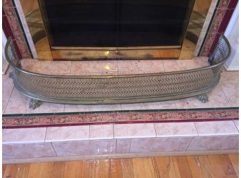 Vintage Brass Footed Fireplace Fender