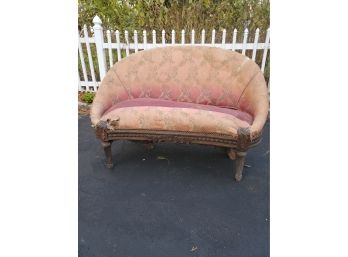 Antique Settee Missing Cushion